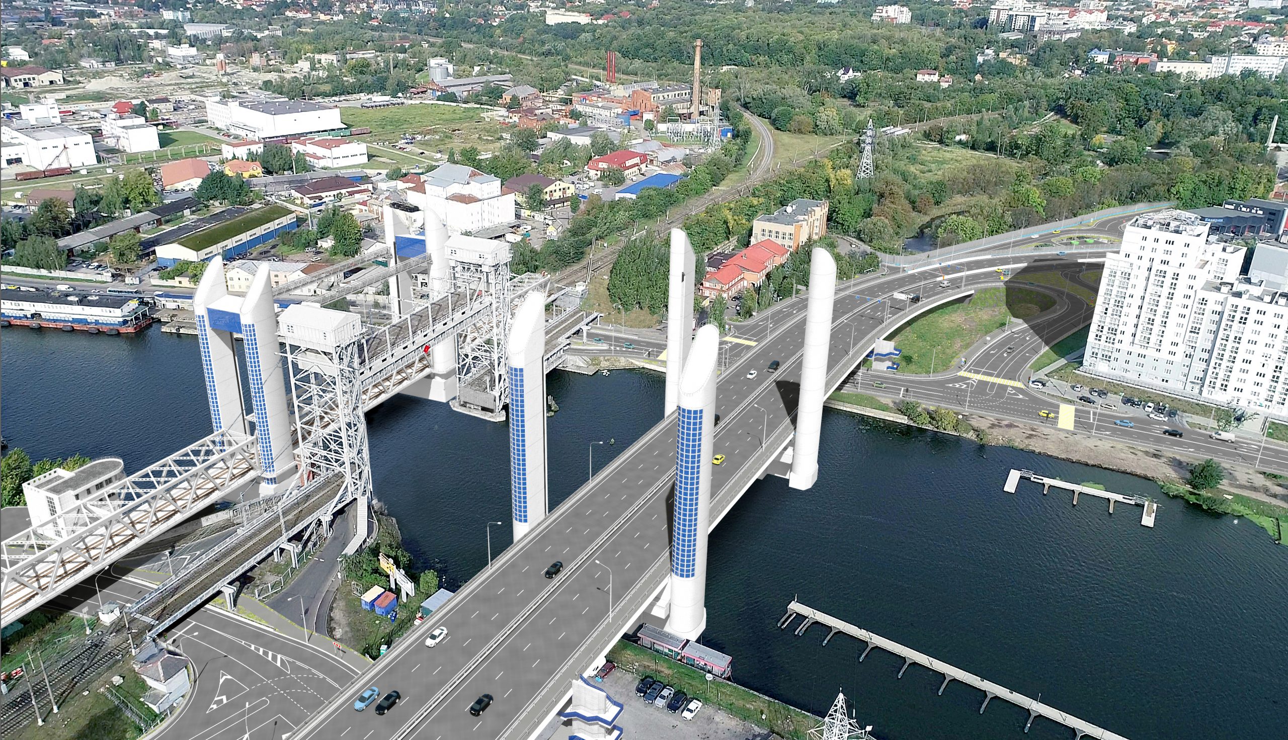 План моста через преголю в калининграде